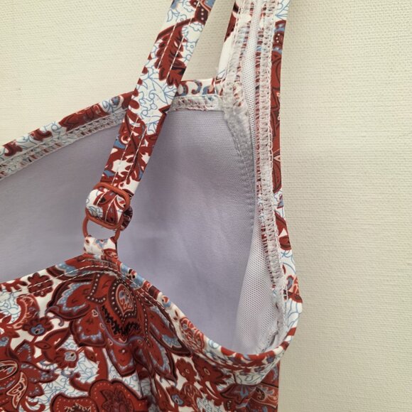 NEW Niptuck Women’s Sakina Floral Joanne One Piece Slimming Swimsuit size 8 Red - Picture 7 of 12